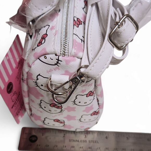 Hello Kitty Mini Purse Shoulder Bag – NWT, Sanrio, Zippered w/ Pink Satin - Picture 7 of 8